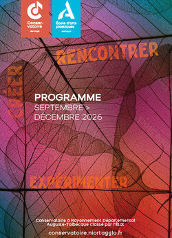 Programme du Conservatoire septembre - décembre 2026 Programme du Conservatoire septembre - décembre 2026