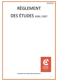 Règlement des études